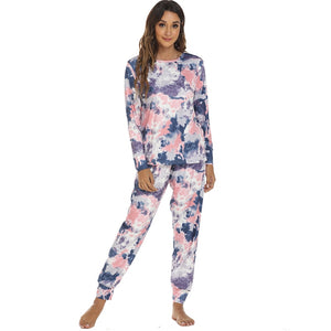 Autumn And Winter Women&#39;s Long Sleeve Pajamas Set Cute Love Print Top And Pants Pjs Lounge Sets Home Wear Set