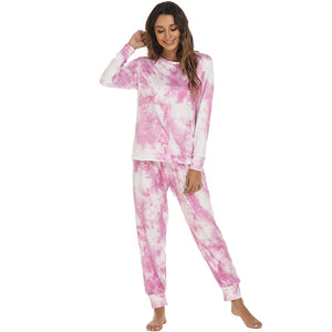 Autumn And Winter Women&#39;s Long Sleeve Pajamas Set Cute Love Print Top And Pants Pjs Lounge Sets Home Wear Set