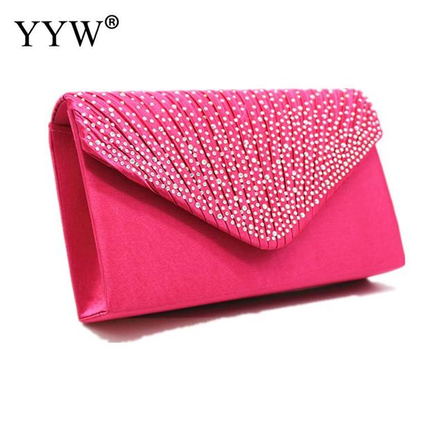 14 Color Women Wedding Clutch Luxury Handbag Women Bags Designer Envelope Clutch Purse Female 2019 Yellow Evening Party Prom Bag