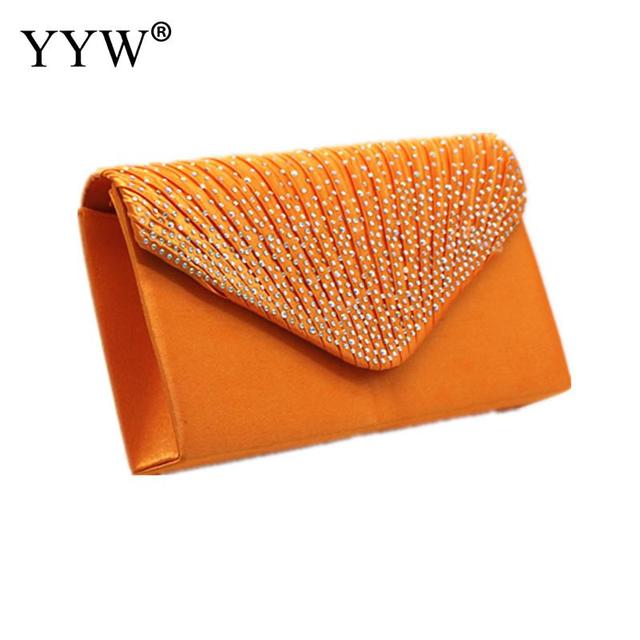 14 Color Women Wedding Clutch Luxury Handbag Women Bags Designer Envelope Clutch Purse Female 2019 Yellow Evening Party Prom Bag