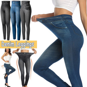 Push Up Seamless High Waist Warm Jeans Leggings Women Autumn and Winter Elastic Jeggings Denim Pants Leggins Mujer Dropship