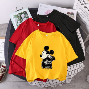 S-3XL Plus Size 22 Colors Summer T Shirt Women Fashion Print Cartoon Mouse Harajuku Female T-Shirts 2020 New Casual TShirt Tops