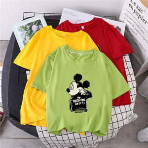 S-3XL Plus Size 22 Colors Summer T Shirt Women Fashion Print Cartoon Mouse Harajuku Female T-Shirts 2020 New Casual TShirt Tops