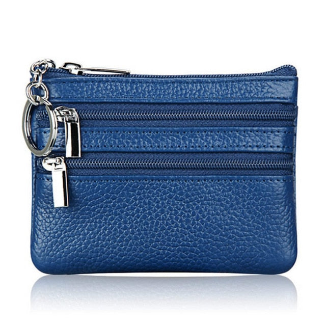 Fashion Leather Women Wallet Clutch One/Two Zip Female Short Small Coin Purse Brand New Design Soft Mini Card Cash Holder