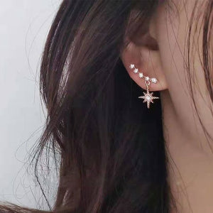 2020 New Crystal Flower Drop Earrings for Women Fashion Jewelry Gold colour Rhinestones Earrings Gift for Party Best Friend