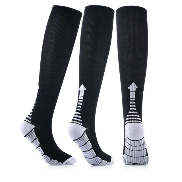 44 Styles Men Women Compression Socks Fit For Sports Black compression socks Anti Fatigue Pain Relief Knee High Stockings 1 Pair