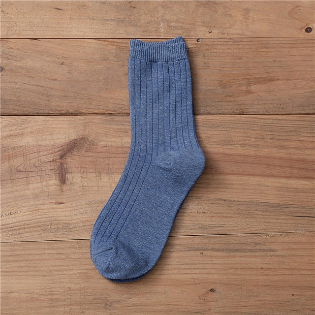 Japanese Loose Socks High School Girls Harajuku Socks Solid Colors Needles Knitting Striped Cotton Socks Women yellow blue black