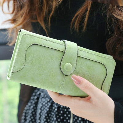 Many Departments Faux Suede Long Wallet Women Matte Leather Lady Purse High Quality Female Wallets Card Holder Clutch Carteras