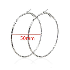 40mm 60mm 70mm 80mm Exaggerate Big Smooth Circle Hoop Earrings Brincos Simple Party Round Loop Earrings for Women Jewelry