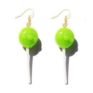 Earring For Women Resin Lollipop Drop Earrings Children Jewelry Custom Made Handmade Cute Girls Cotton Candy Gift