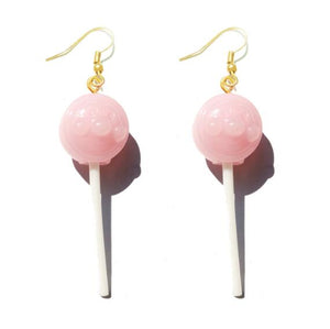 Earring For Women Resin Lollipop Drop Earrings Children Jewelry Custom Made Handmade Cute Girls Cotton Candy Gift