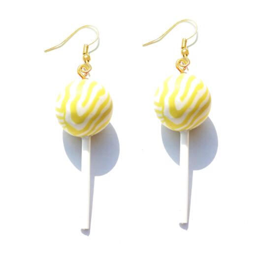 Earring For Women Resin Lollipop Drop Earrings Children Jewelry Custom Made Handmade Cute Girls Cotton Candy Gift