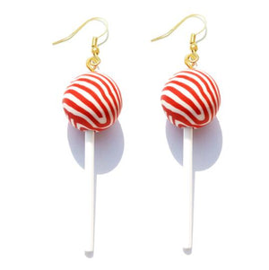 Earring For Women Resin Lollipop Drop Earrings Children Jewelry Custom Made Handmade Cute Girls Cotton Candy Gift