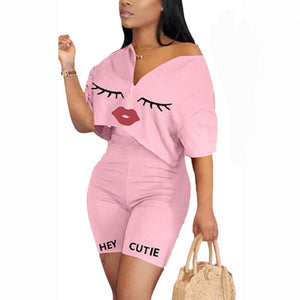 Casual 2 Piece Set Women Tracksuit Summer Outfits Loose Top Biker Shorts Sweat Suits Lounge Wear Two Piece Matching Sets