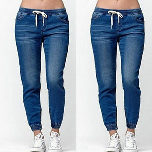 Casual Jogger Pants 2020 Elastic Sexy Skinny Pencil Jeans For Women Leggings Jeans High Waist Women's Denim Drawstring Pants