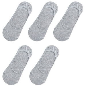 10 pieces = 5 pairs Women Cotton Invisible No show Socks non-slip Summer Solid Color Short Socks Fashion Ankle Thin Slipper Sock