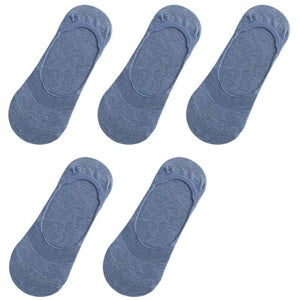 10 pieces = 5 pairs Women Cotton Invisible No show Socks non-slip Summer Solid Color Short Socks Fashion Ankle Thin Slipper Sock