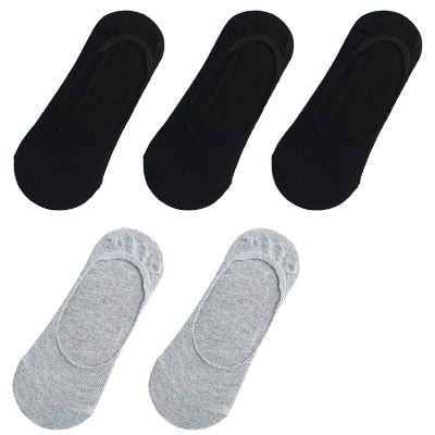 10 pieces = 5 pairs Women Cotton Invisible No show Socks non-slip Summer Solid Color Short Socks Fashion Ankle Thin Slipper Sock