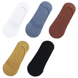 10 pieces = 5 pairs Women Cotton Invisible No show Socks non-slip Summer Solid Color Short Socks Fashion Ankle Thin Slipper Sock