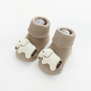 Autumn Winter Soft Cotton Baby Girls Socks Newborn Cartoon Animal Baby Socks Infant Baby Boy Socks Anti Slip Floor Sock Spring