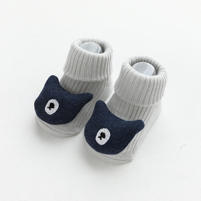 Autumn Winter Soft Cotton Baby Girls Socks Newborn Cartoon Animal Baby Socks Infant Baby Boy Socks Anti Slip Floor Sock Spring