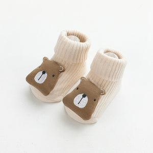 Autumn Winter Soft Cotton Baby Girls Socks Newborn Cartoon Animal Baby Socks Infant Baby Boy Socks Anti Slip Floor Sock Spring