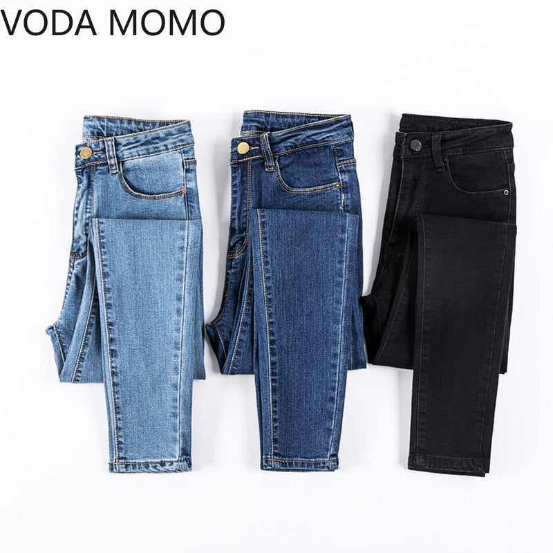 Jeans Female Denim Pants Black Color Womens Jeans woman Donna Stretch Bottoms Skinny Pants For Women Trousers plus size