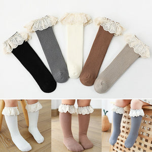 New Baby Girls socks Long Socks Kids Knee Lengths Soft Cotton baby Socks Kids 0-4 Years Knee High Socks