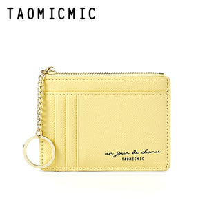 New Women Wallets Zipper PU Leather Coin Purse Mini Key Chain Small Wallet Multi-card Bit Card Holder Card Holder