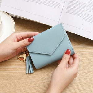 New Women Wallets Zipper PU Leather Coin Purse Mini Key Chain Small Wallet Multi-card Bit Card Holder Card Holder