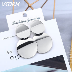 New Korean Acrylic Earrings For Women Statement Vintage Geometric Gold Dangle Drop Earrings 2020 Female Wedding Fashion Jewelry