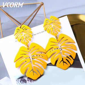 New Korean Acrylic Earrings For Women Statement Vintage Geometric Gold Dangle Drop Earrings 2020 Female Wedding Fashion Jewelry