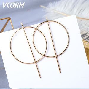 New Korean Acrylic Earrings For Women Statement Vintage Geometric Gold Dangle Drop Earrings 2020 Female Wedding Fashion Jewelry