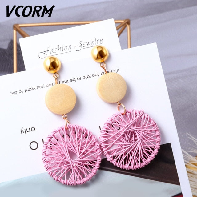 New Korean Acrylic Earrings For Women Statement Vintage Geometric Gold Dangle Drop Earrings 2020 Female Wedding Fashion Jewelry