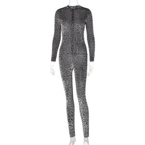 Chicology Leopard Mesh Winter Fall Long Jumpsuit Sexy Y2K Club Outfits Women 2020 Fashion Clothes Bodycon One Piece Streetwear