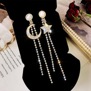 Luxury Brand Long Chain Letter G Hanging Earrings For Women Crystal Big Dangle Earring Wedding Jewelry Statement pendientes 2020