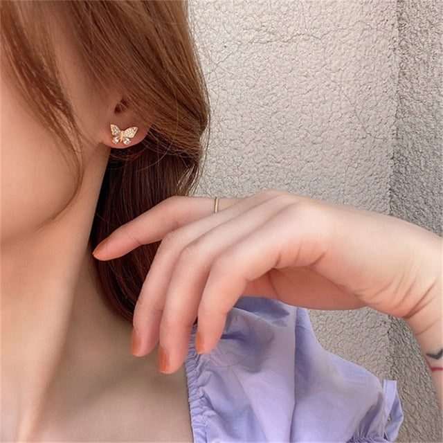 Fashion Butterfly Tassel Drop Earrings For Women Vintage Jewelry Modern Party Wedding Bridal Accessories Trendy Dangle Earrings