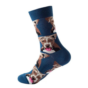 1pair Combed Cotton Fashion Hip Hop Man woman Socks Harajuku  fruit Skateboard oil painting animal Happy Socks Funny Sokken