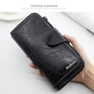 Women's wallet made of leather Wallets Three fold VINTAGE Womens purses mobile phone Purse Female Coin Purse Carteira Feminina