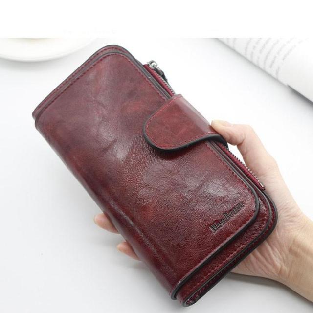 Women's wallet made of leather Wallets Three fold VINTAGE Womens purses mobile phone Purse Female Coin Purse Carteira Feminina