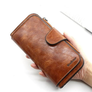 Women's wallet made of leather Wallets Three fold VINTAGE Womens purses mobile phone Purse Female Coin Purse Carteira Feminina