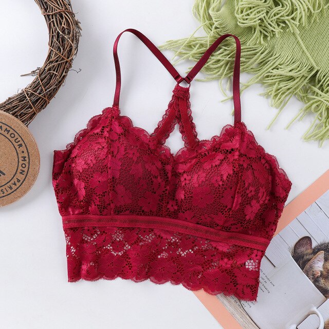 2021 New Women Sexy Lace Bra Female Bralette Push Up Seamless Tube Sleep Dormir Tops Plus Size Lingerie Underwear Brassieres BH