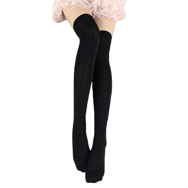 Women Sexy Thigh High Stockings Temptation Stretch Stocking Over Knee Socks Trendy Velvet Collant Femme