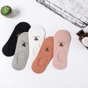 27 Style 10 Piece=5 Pairs/Lot Cute Harajuku Animal Women Socks Set Funny Spring Cat Dog Rabbit Panda Low Cut Short Sock Happy