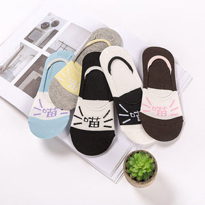 27 Style 10 Piece=5 Pairs/Lot Cute Harajuku Animal Women Socks Set Funny Spring Cat Dog Rabbit Panda Low Cut Short Sock Happy