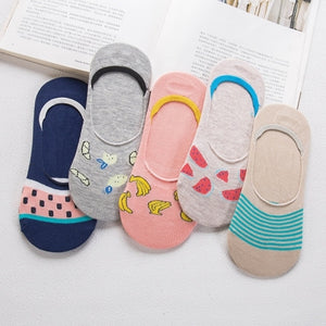 27 Style 10 Piece=5 Pairs/Lot Cute Harajuku Animal Women Socks Set Funny Spring Cat Dog Rabbit Panda Low Cut Short Sock Happy