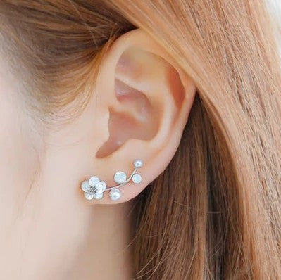 2020 New Crystal Flower Drop Earrings for Women Fashion Jewelry Gold colour Rhinestones Earrings Gift for Party Best Friend