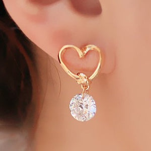 2020 New Crystal Flower Drop Earrings for Women Fashion Jewelry Gold colour Rhinestones Earrings Gift for Party Best Friend