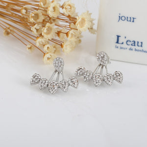 2020 New Crystal Flower Drop Earrings for Women Fashion Jewelry Gold colour Rhinestones Earrings Gift for Party Best Friend