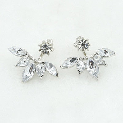 2020 New Crystal Flower Drop Earrings for Women Fashion Jewelry Gold colour Rhinestones Earrings Gift for Party Best Friend